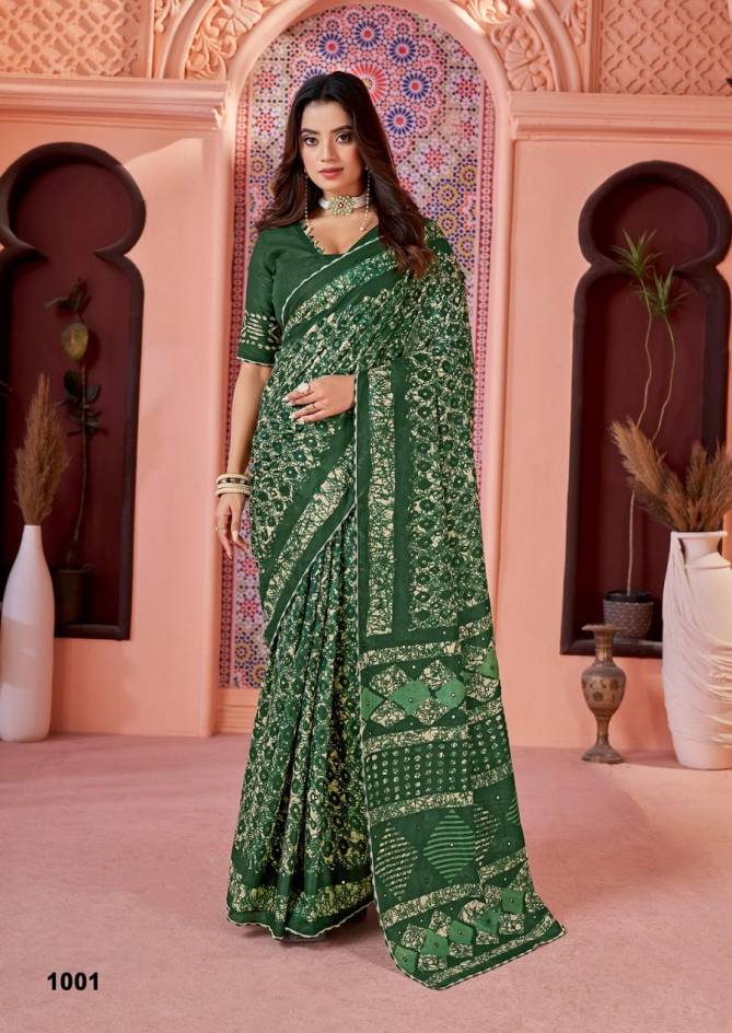 Ikkat Special Woven Daily Wear Mulmul Cotton Sarees Wholesale Price In Surat